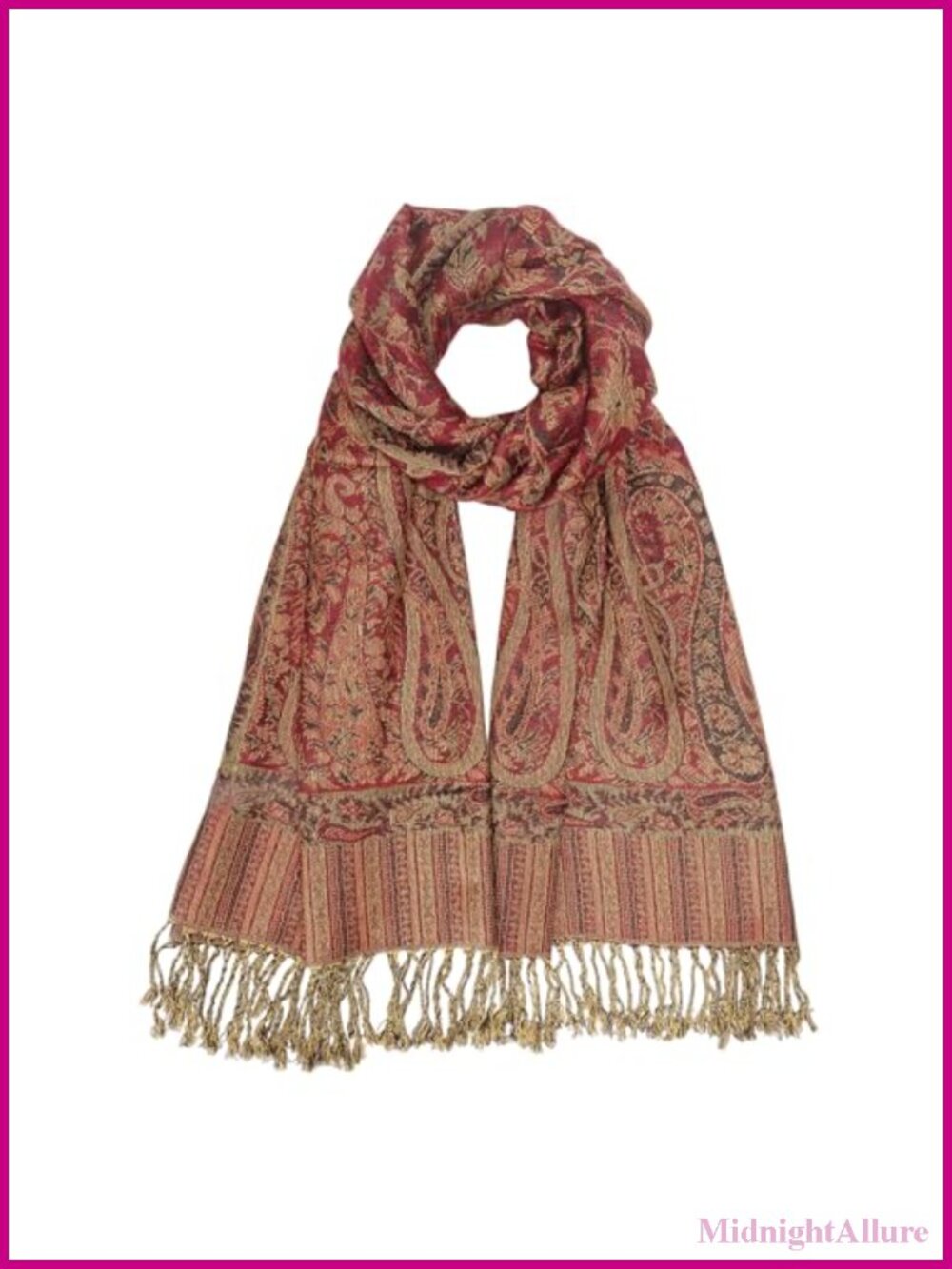 Reversible Paisley Pashmina Scarf Shawl Soft Wrap Women Evening